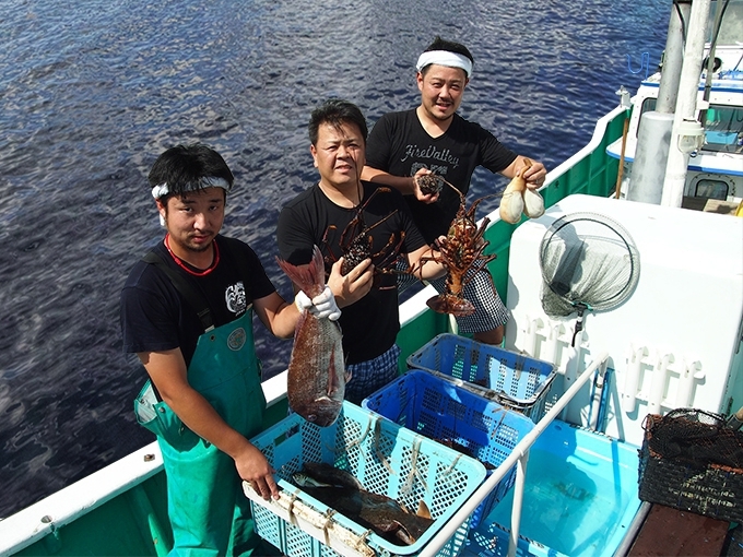 いつも新鮮な魚介類を提供してくれる篠島の山千さん♪♪