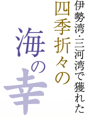 海の幸四季折々の伊勢湾・三河湾で獲れた